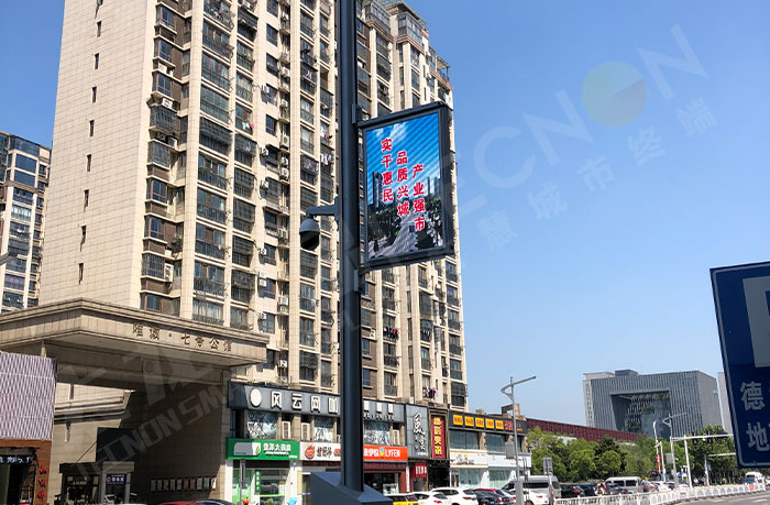 乡村场景灯杆广告屏技术定制 乡村场景灯杆广告屏技术定制