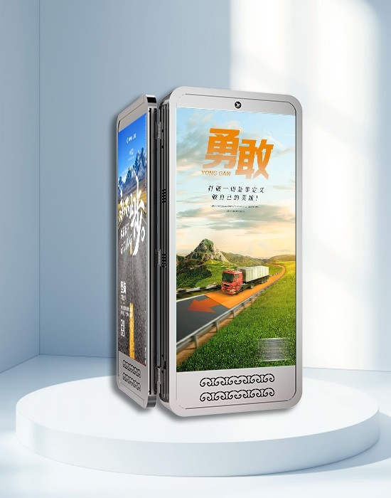 全铸铝400×800圆角双面LED灯杆屏